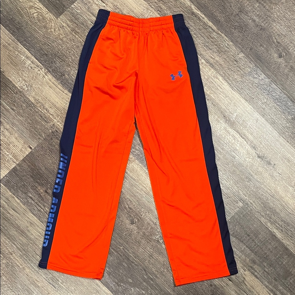 Under Armour Youth Bright Orange and Dark Blue Joggers